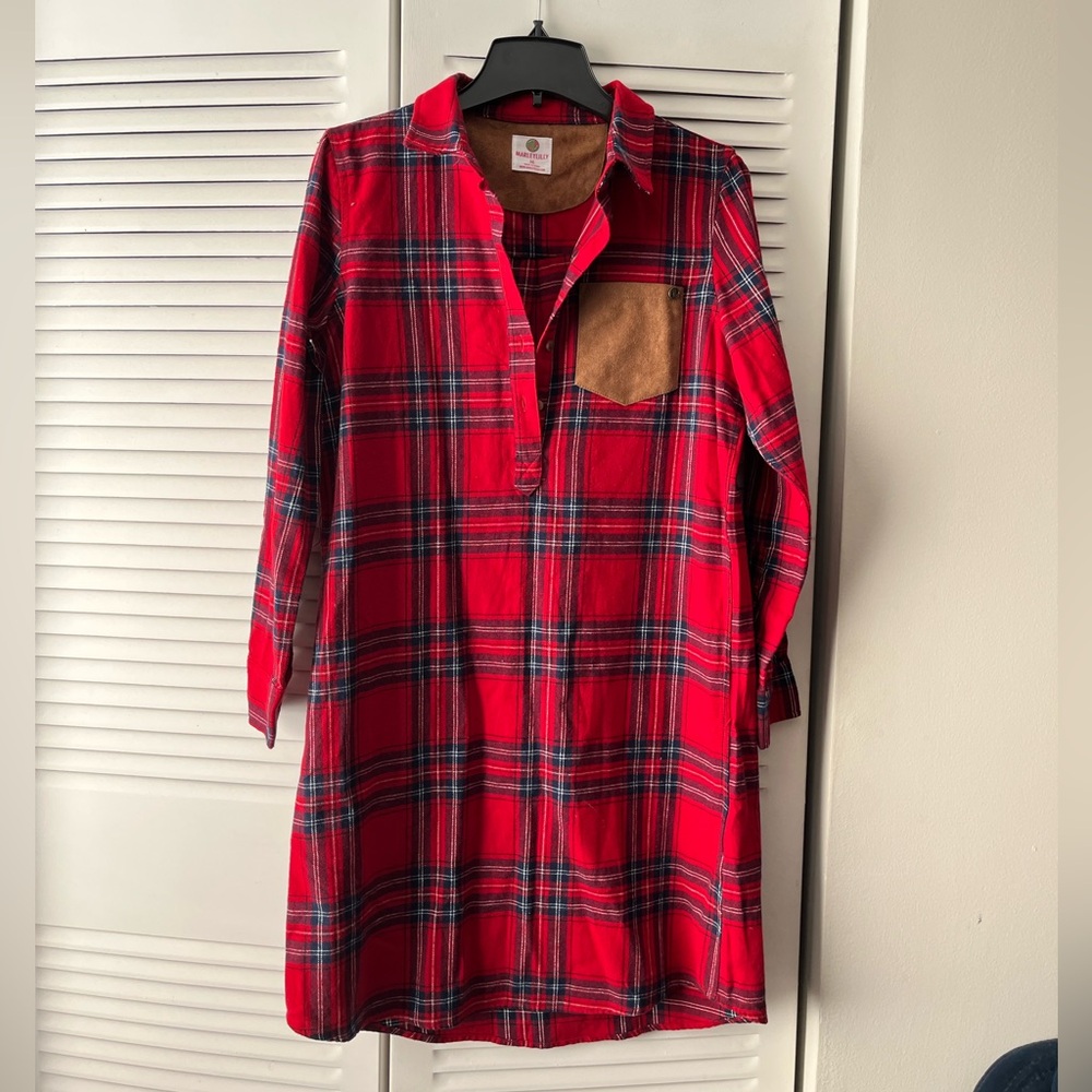MarleyLilly Women’s Medium Plain Shirt Dress